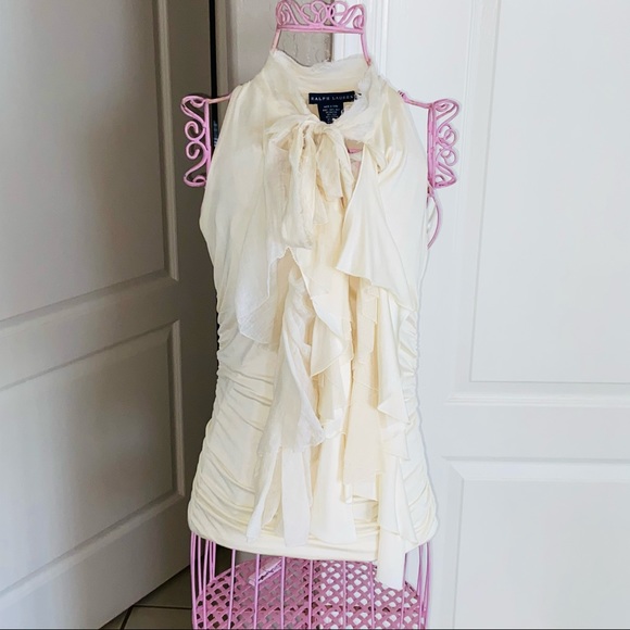 💝 RALPH LAUREN designer stretch top Sz S!